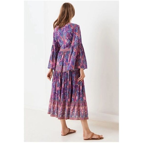 Spell & The Gypsy Collective Bianca Wisteria Purple Organic Cotton Maxi Dress - Picture 5 of 16